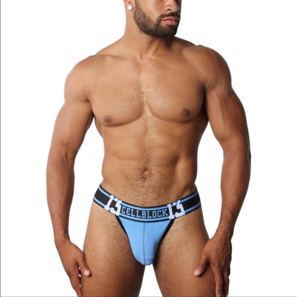 CELLBLOCK 13 Sky Blue Relay Mesh Thong